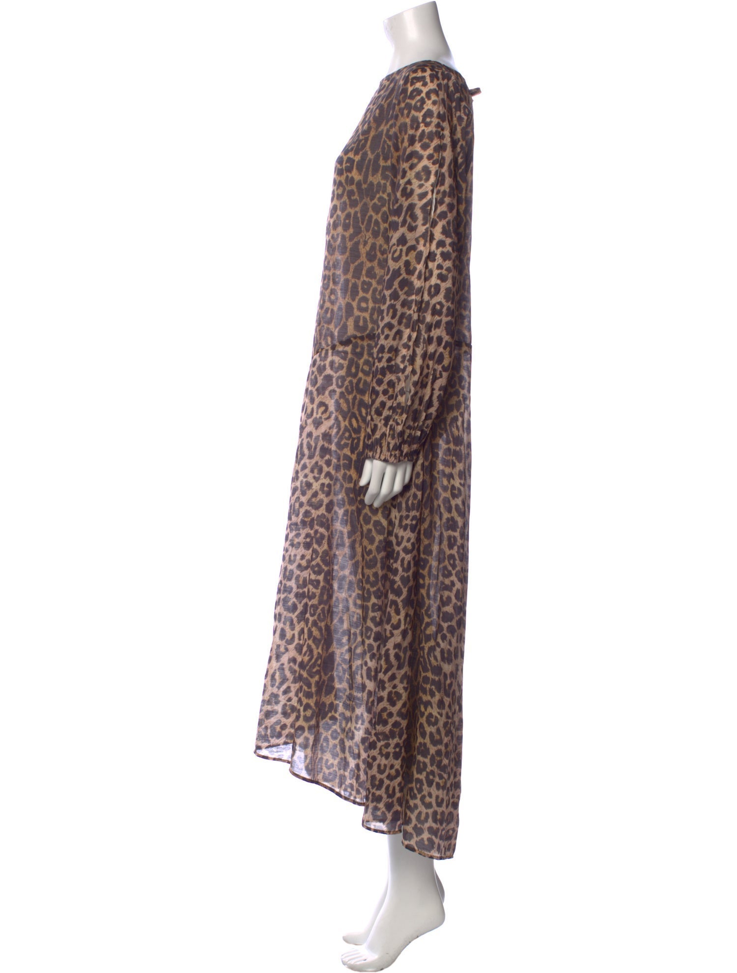 AllSaints Animal Print Long Dress