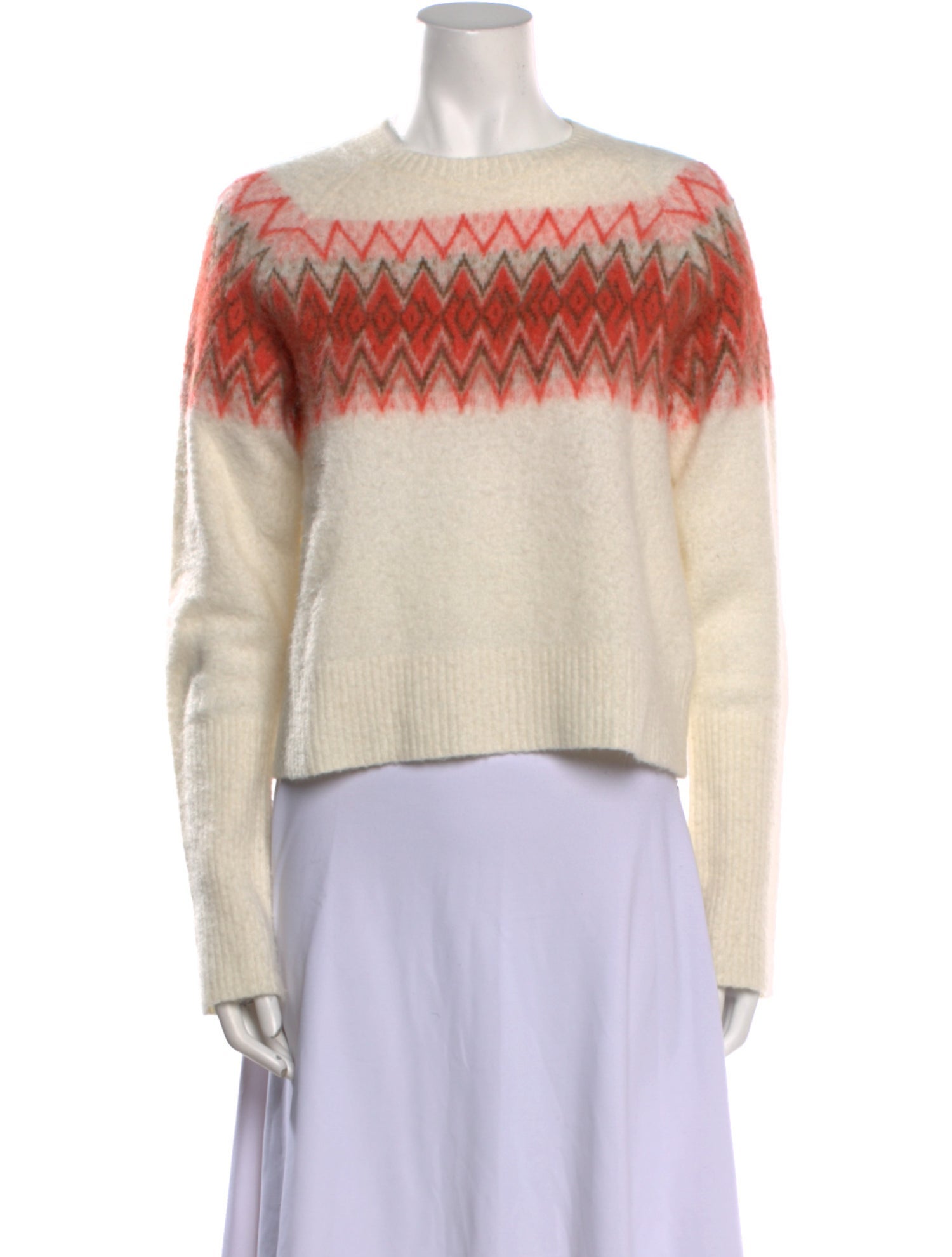 AllSaints Printed Bateau Neckline Sweater