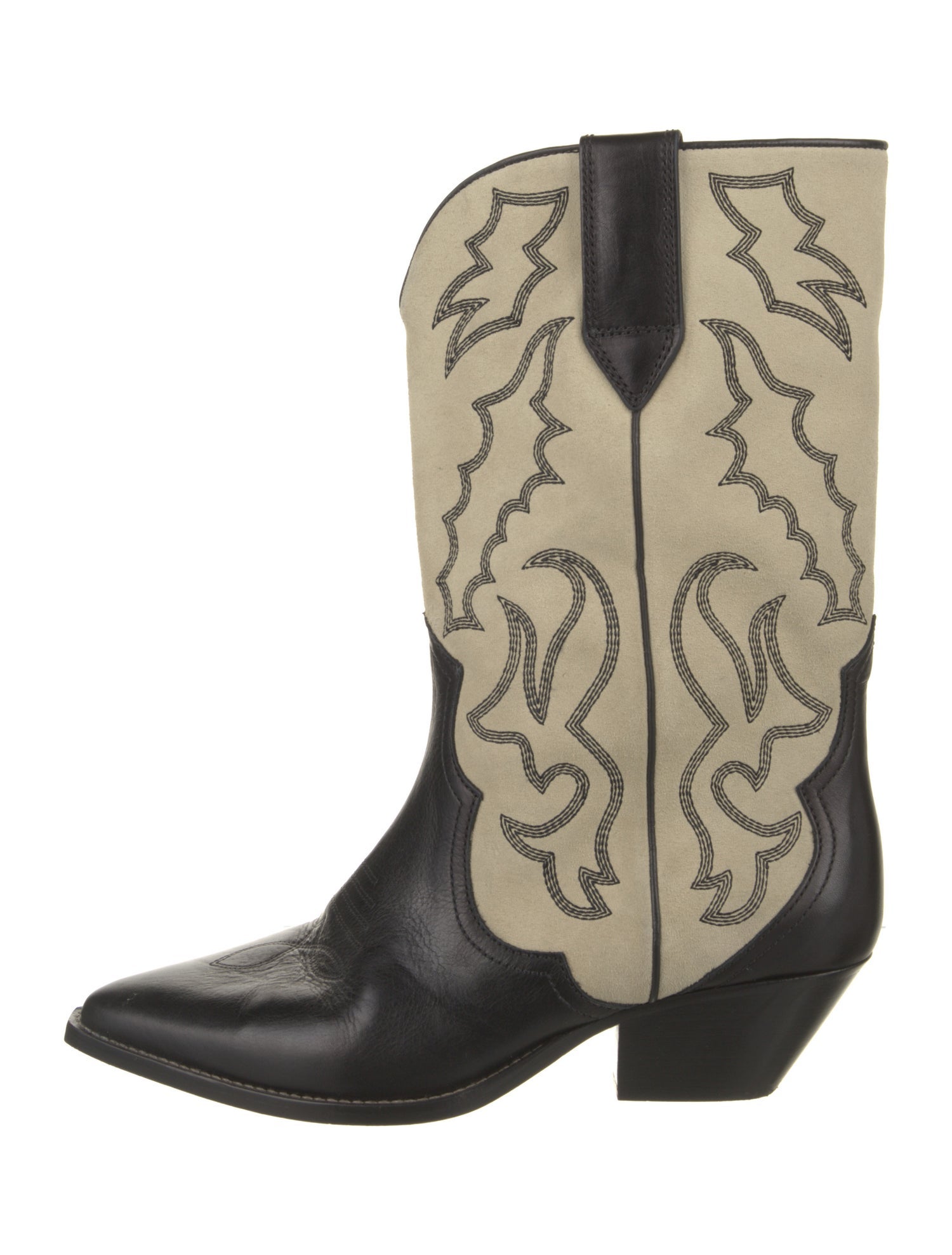 AllSaints Leather Patterned Western Boots