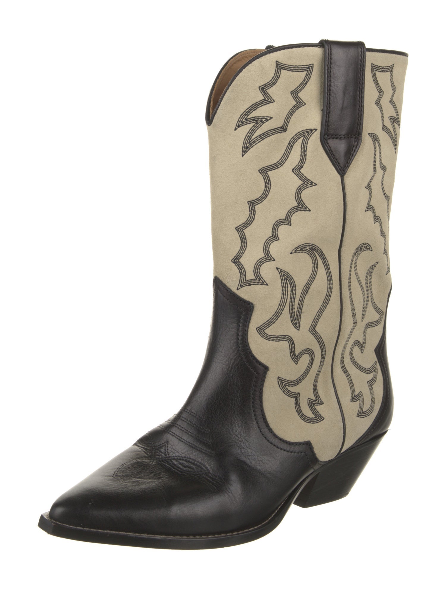 AllSaints Leather Patterned Western Boots