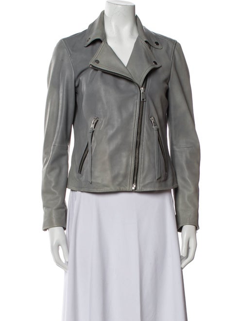 AllSaints Lamb Leather Biker Jacket