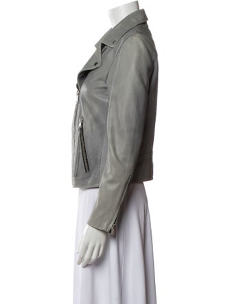 AllSaints Lamb Leather Biker Jacket