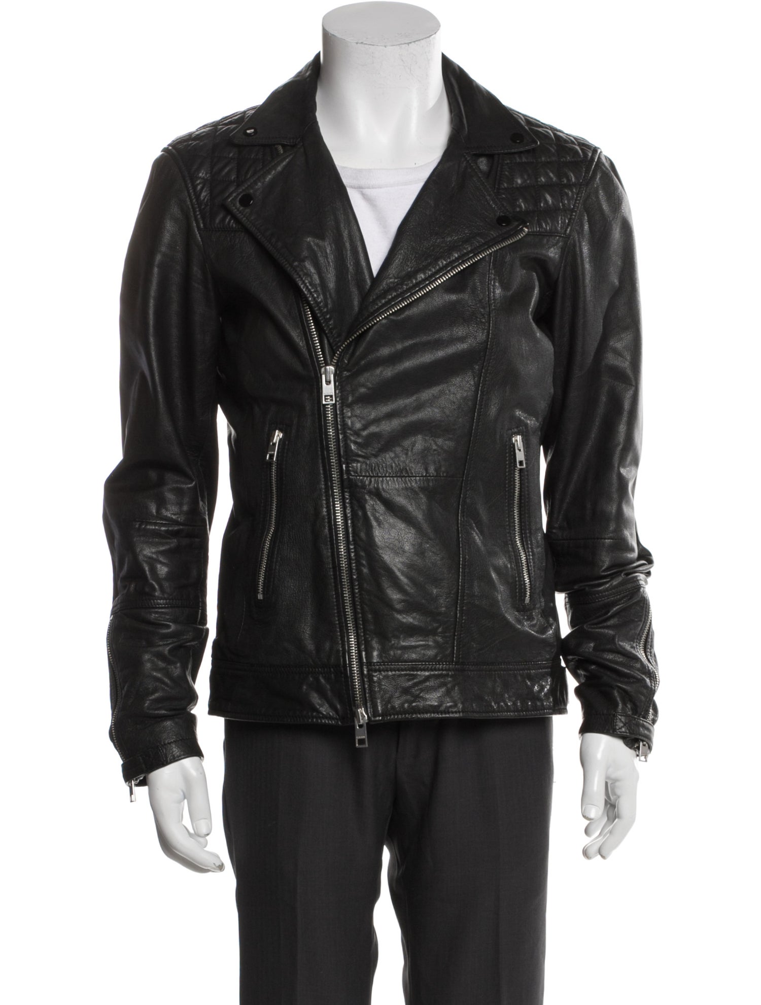 AllSaints Goat Leather Moto Jacket