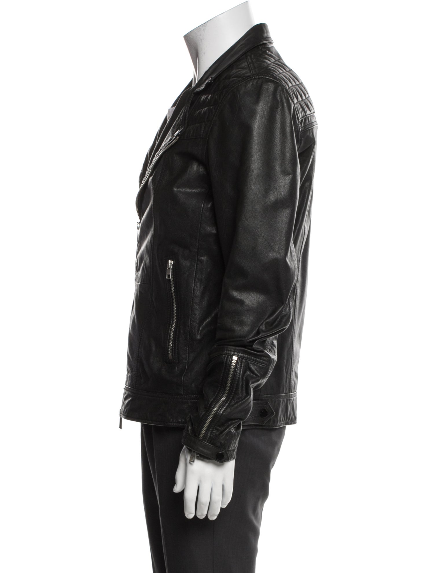AllSaints Goat Leather Moto Jacket