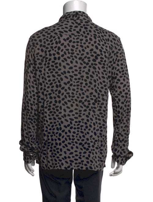 AllSaints Animal Print Long Sleeve Shirt