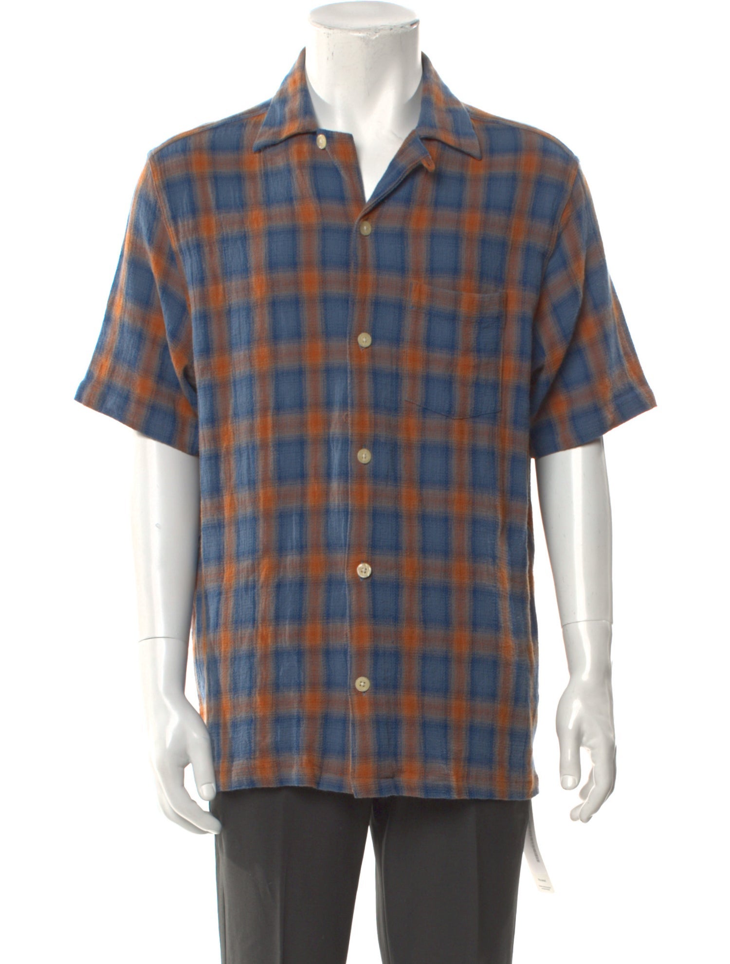 AllSaints Plaid Print Short Sleeve Shirt