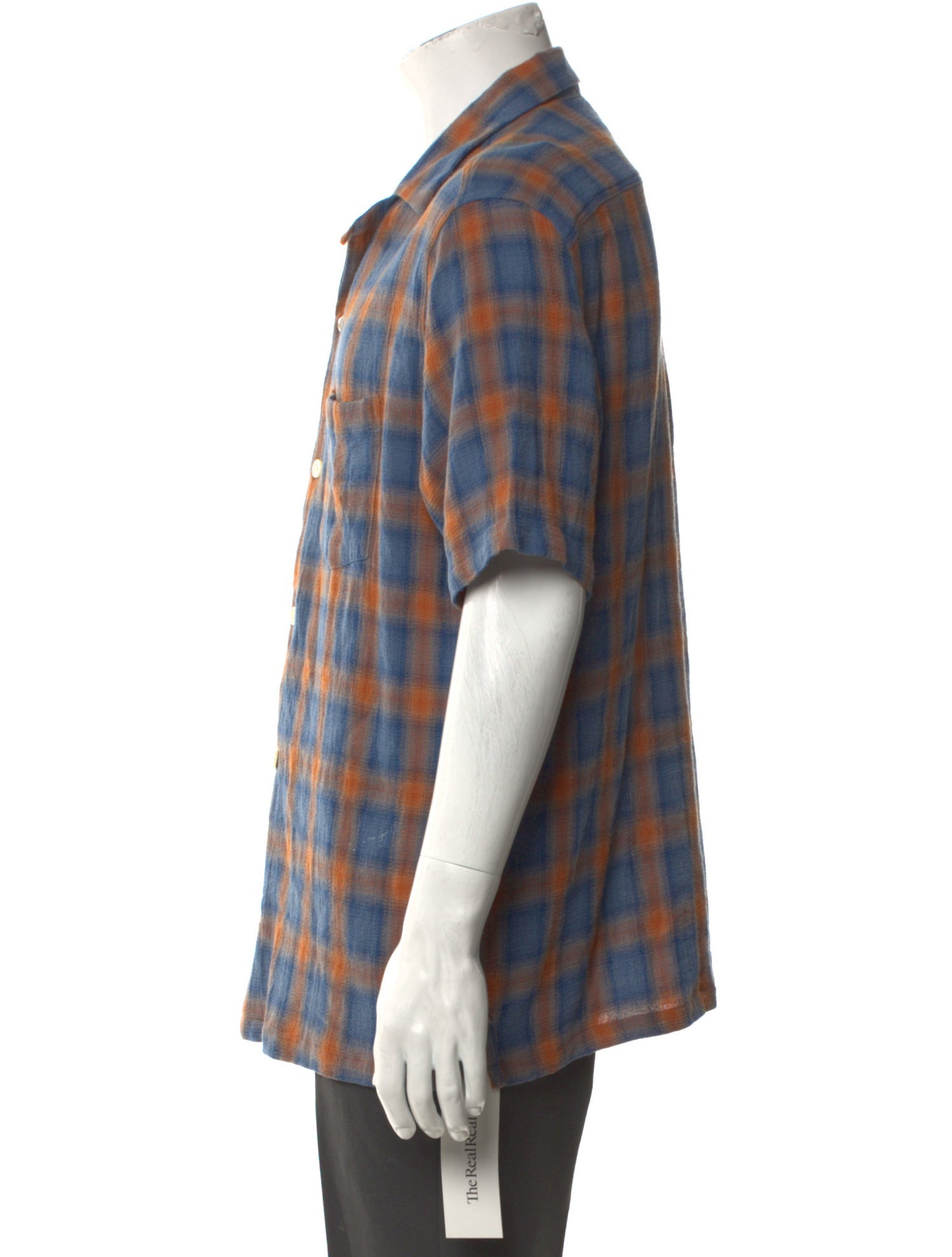 AllSaints Plaid Print Short Sleeve Shirt