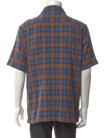 AllSaints Plaid Print Short Sleeve Shirt