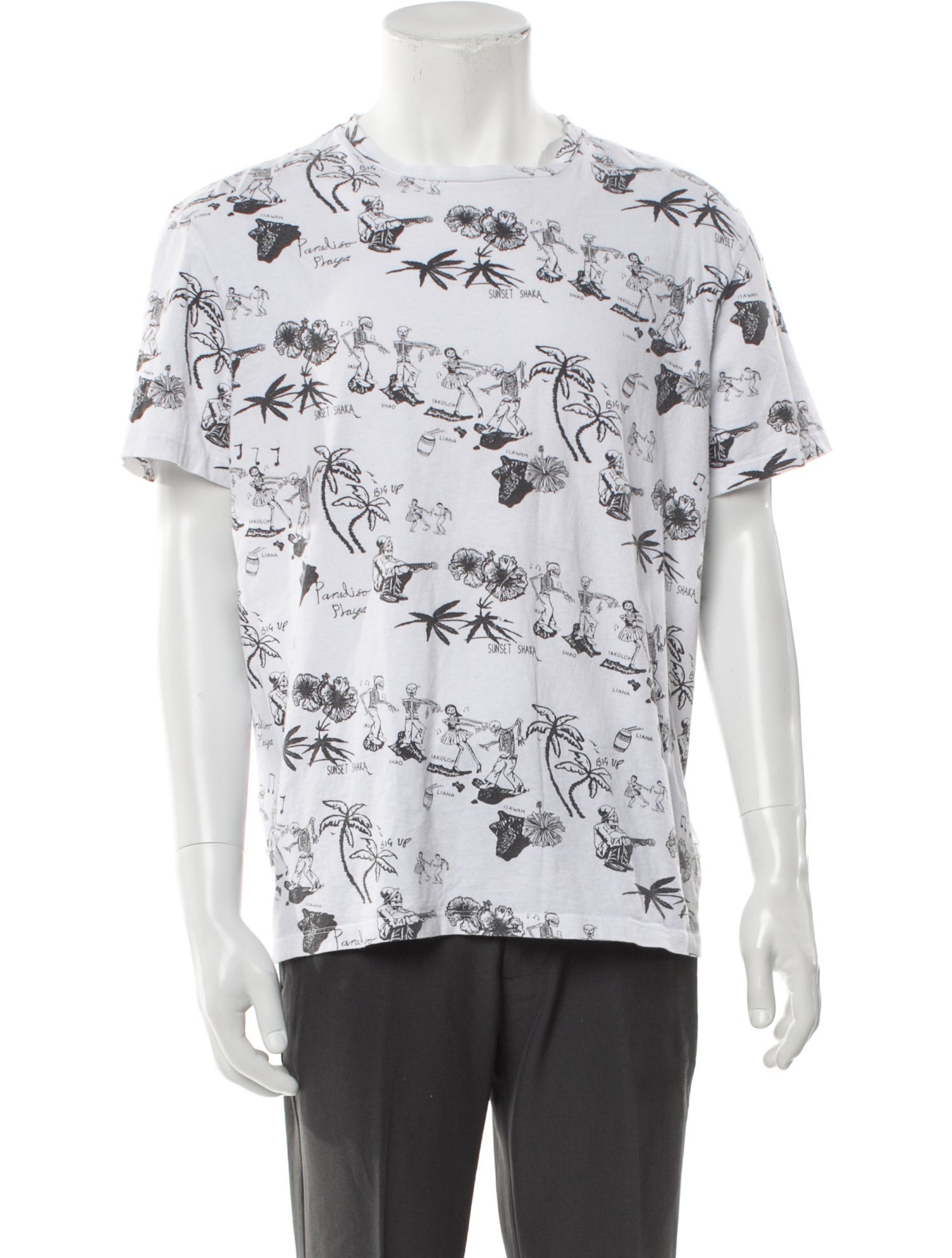 AllSaints Printed Crew Neck T-Shirt