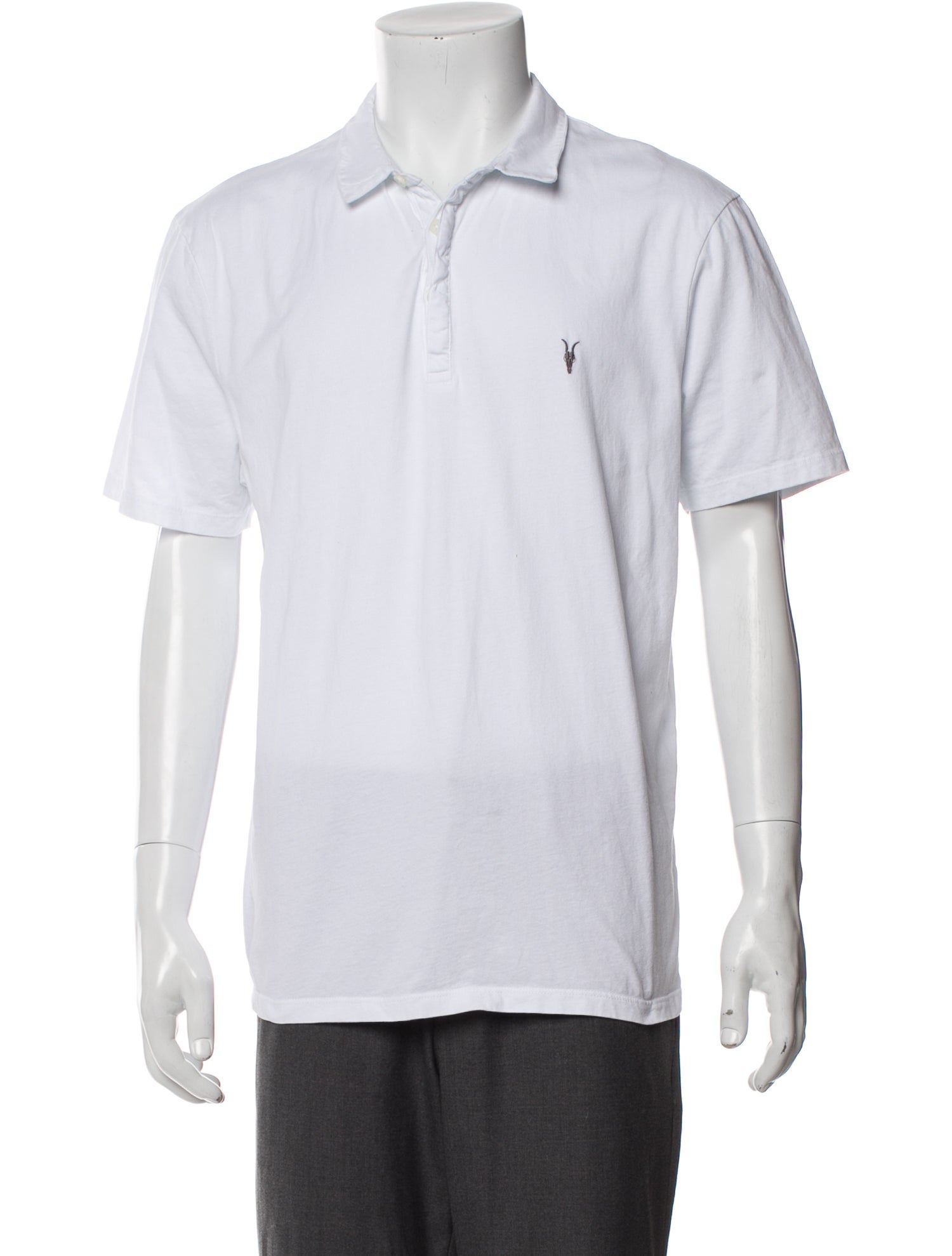 AllSaints Collar Short Sleeve Polo Shirt
