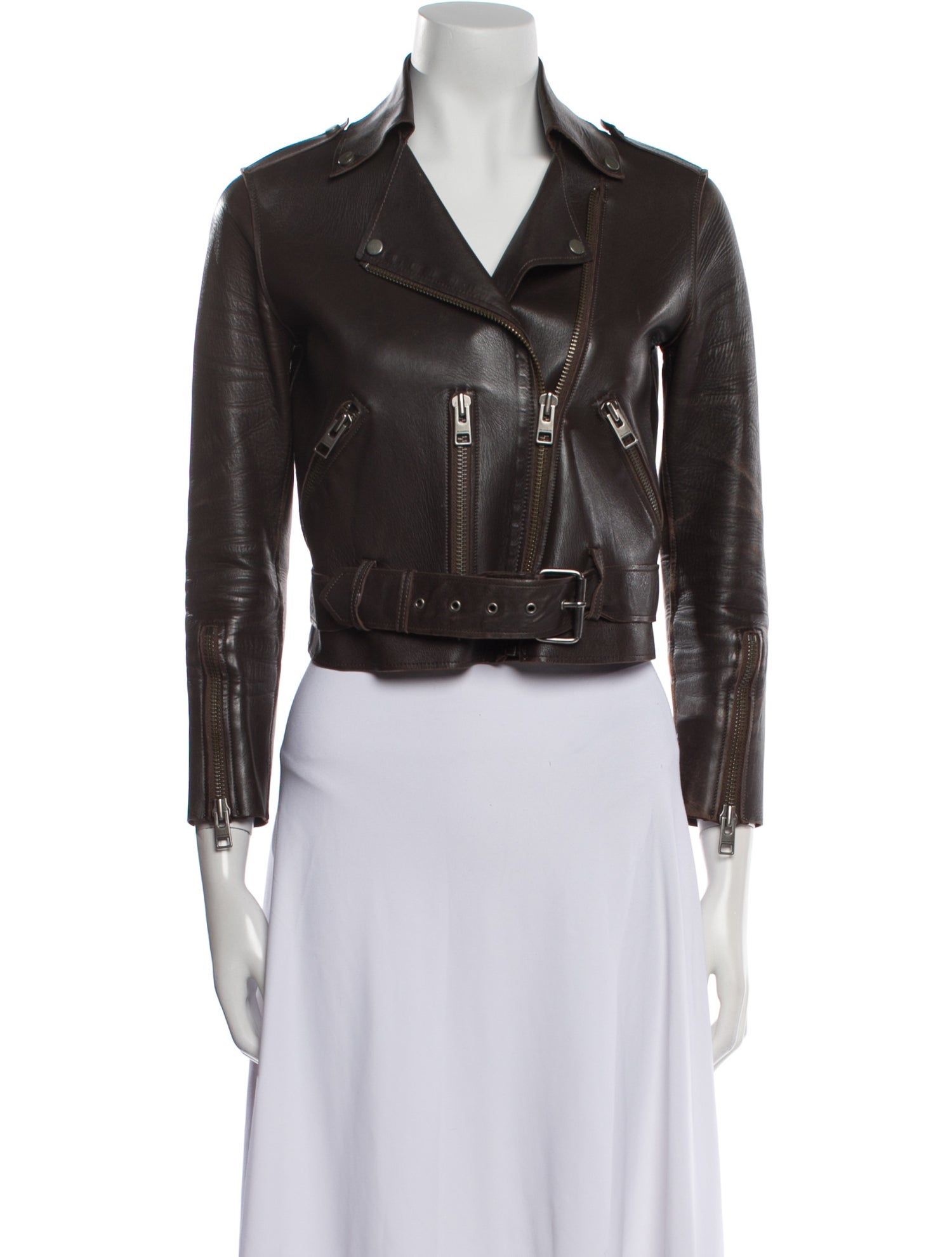 AllSaints Lamb Leather Biker Jacket