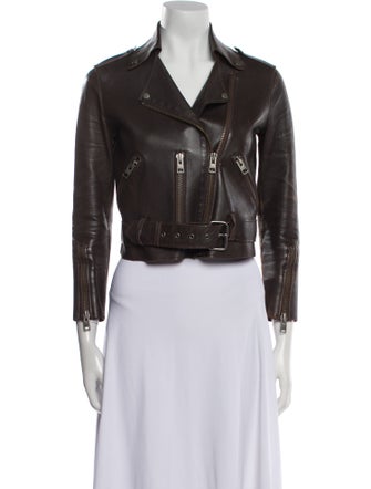 AllSaints Lamb Leather Biker Jacket
