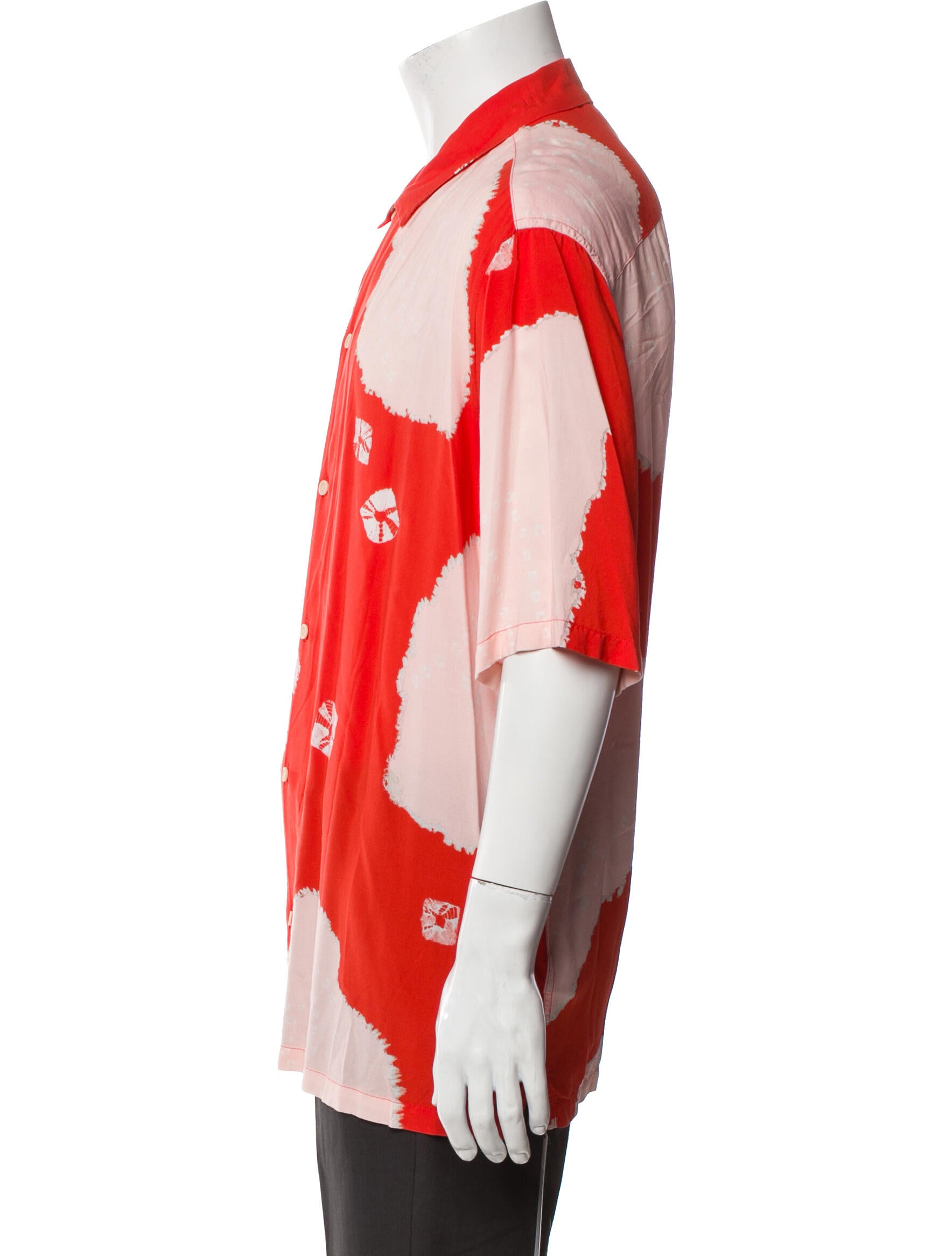 AllSaints Printed Three-Quarter Sleeve Shirt