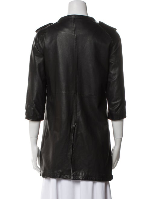 AllSaints Leather Peacoat