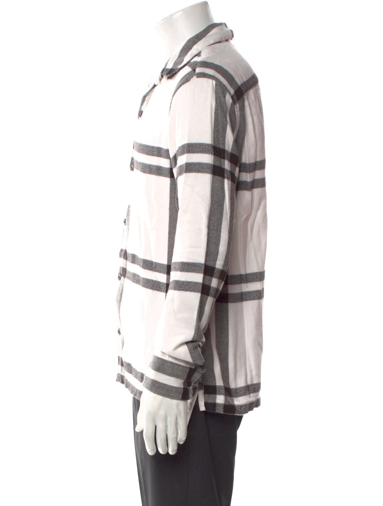 AllSaints Plaid Print Long Sleeve Dress Shirt