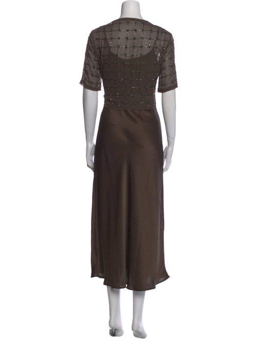 AllSaints Crew Neck Midi Length Dress