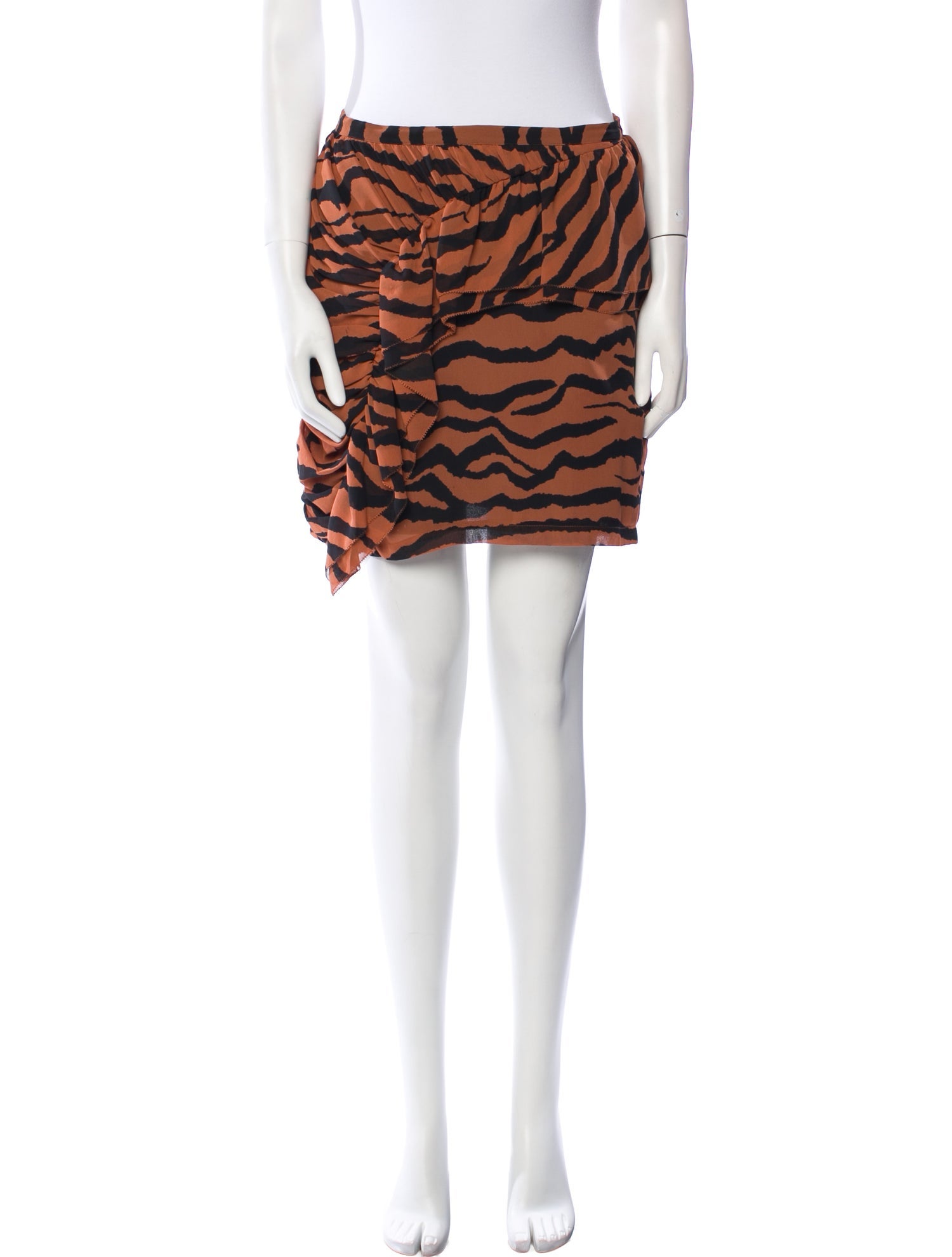 AllSaints Animal Print Mini Skirt