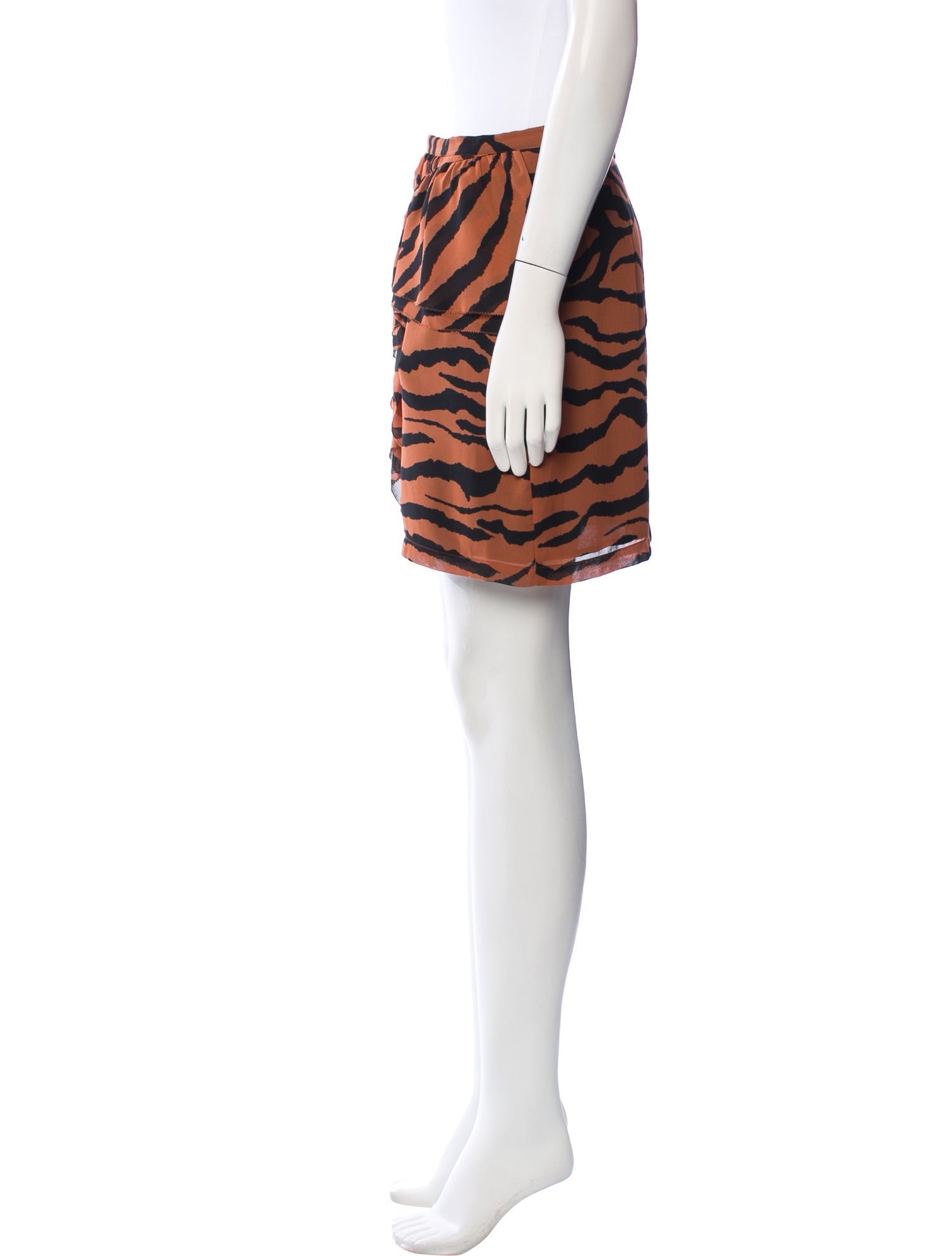 AllSaints Animal Print Mini Skirt