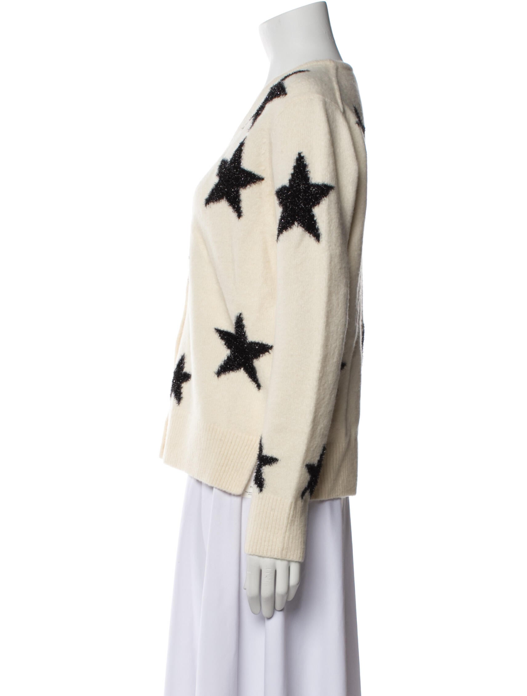 AllSaints Printed V-Neck Sweater