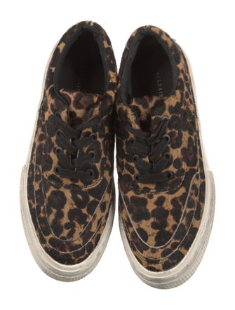 AllSaints Ponyhair Animal Print Sneakers