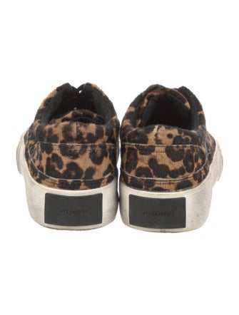 AllSaints Ponyhair Animal Print Sneakers
