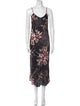 AllSaints Floral Print Long Dress