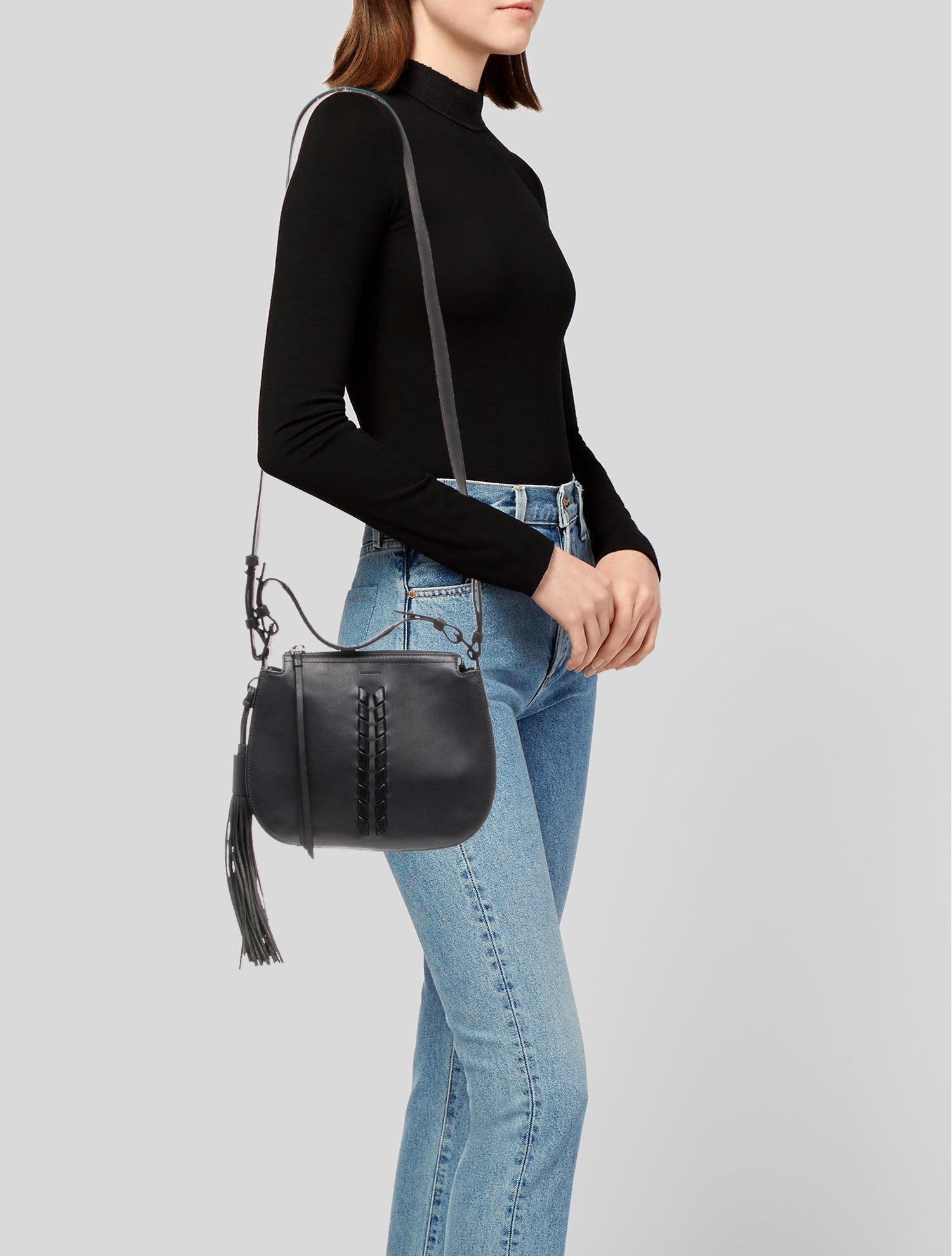 AllSaints Leather Top Handle Bag