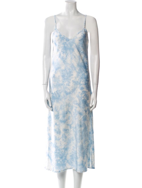 AllSaints Tie-Dye Print Long Dress