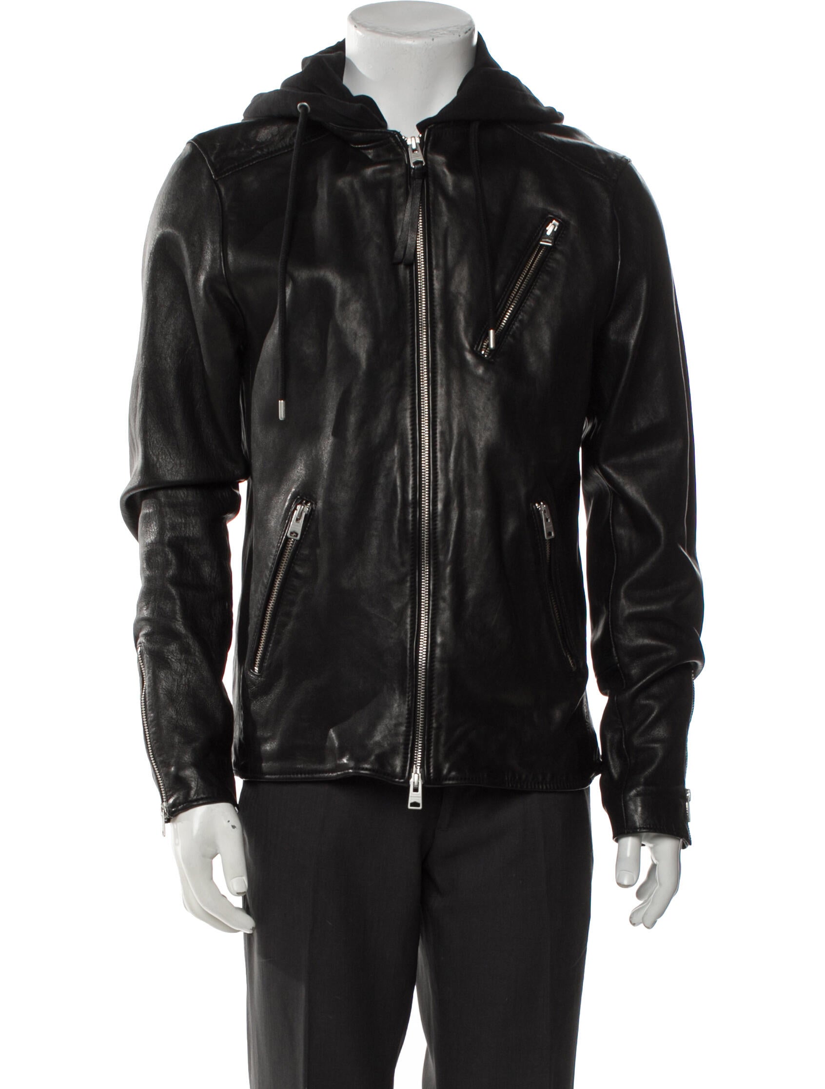 AllSaints Lamb Leather Moto Jacket