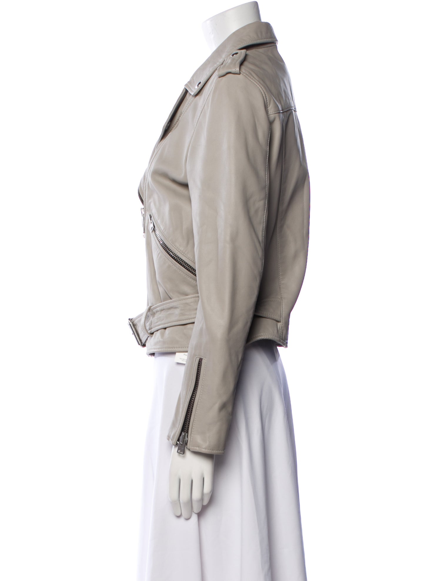 AllSaints Lamb Leather Biker Jacket