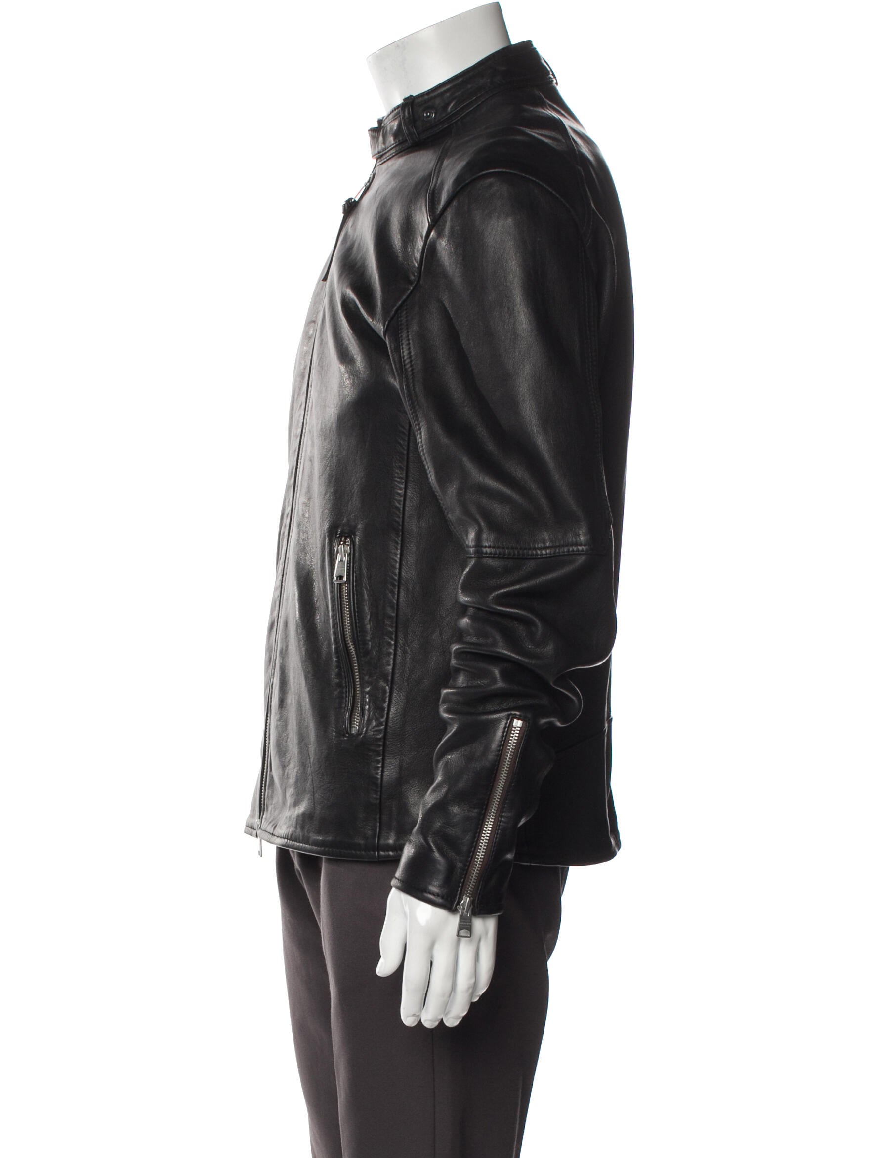 AllSaints Lamb Leather Moto Jacket