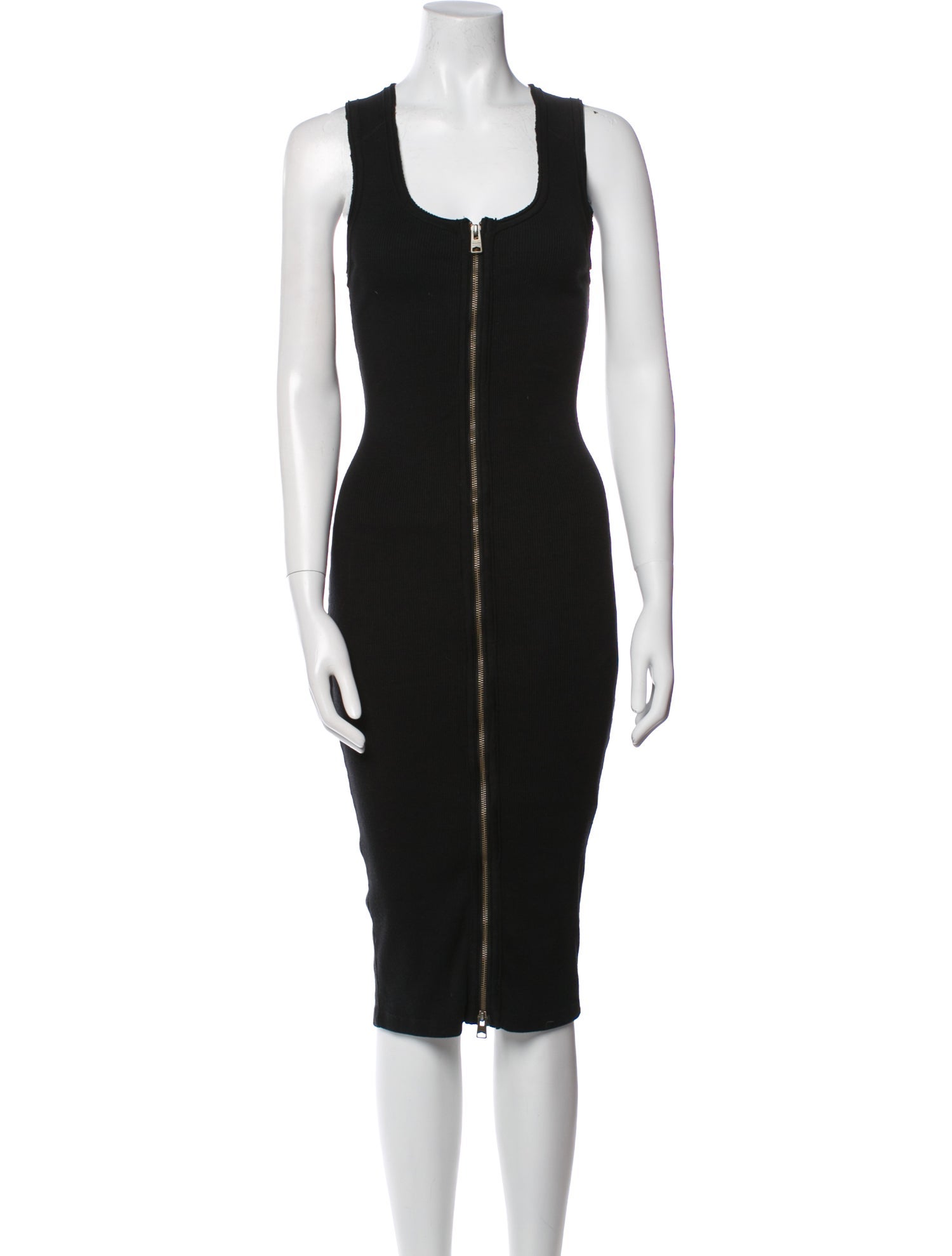 AllSaints Scoop Neck Midi Length Dress