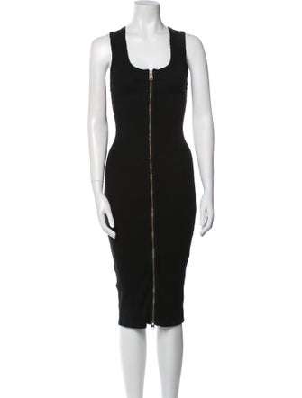 AllSaints Scoop Neck Midi Length Dress