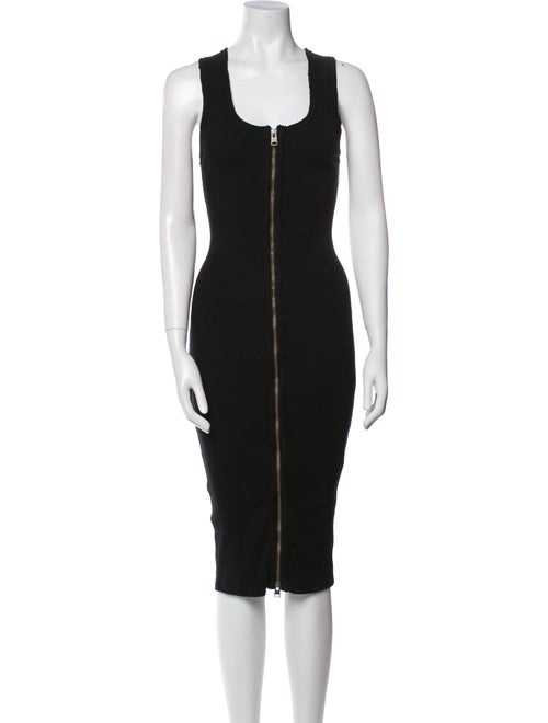 AllSaints Scoop Neck Midi Length Dress