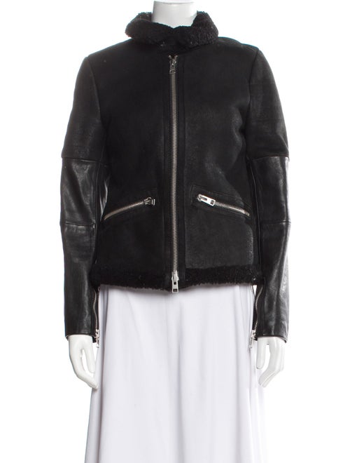 AllSaints Leather Fur Jacket