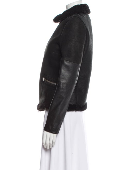 AllSaints Leather Fur Jacket
