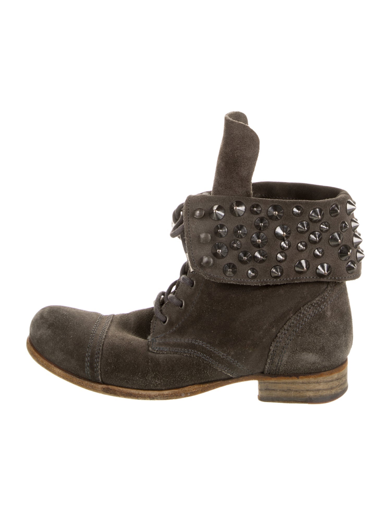 AllSaints Suede Patterned Combat Boots