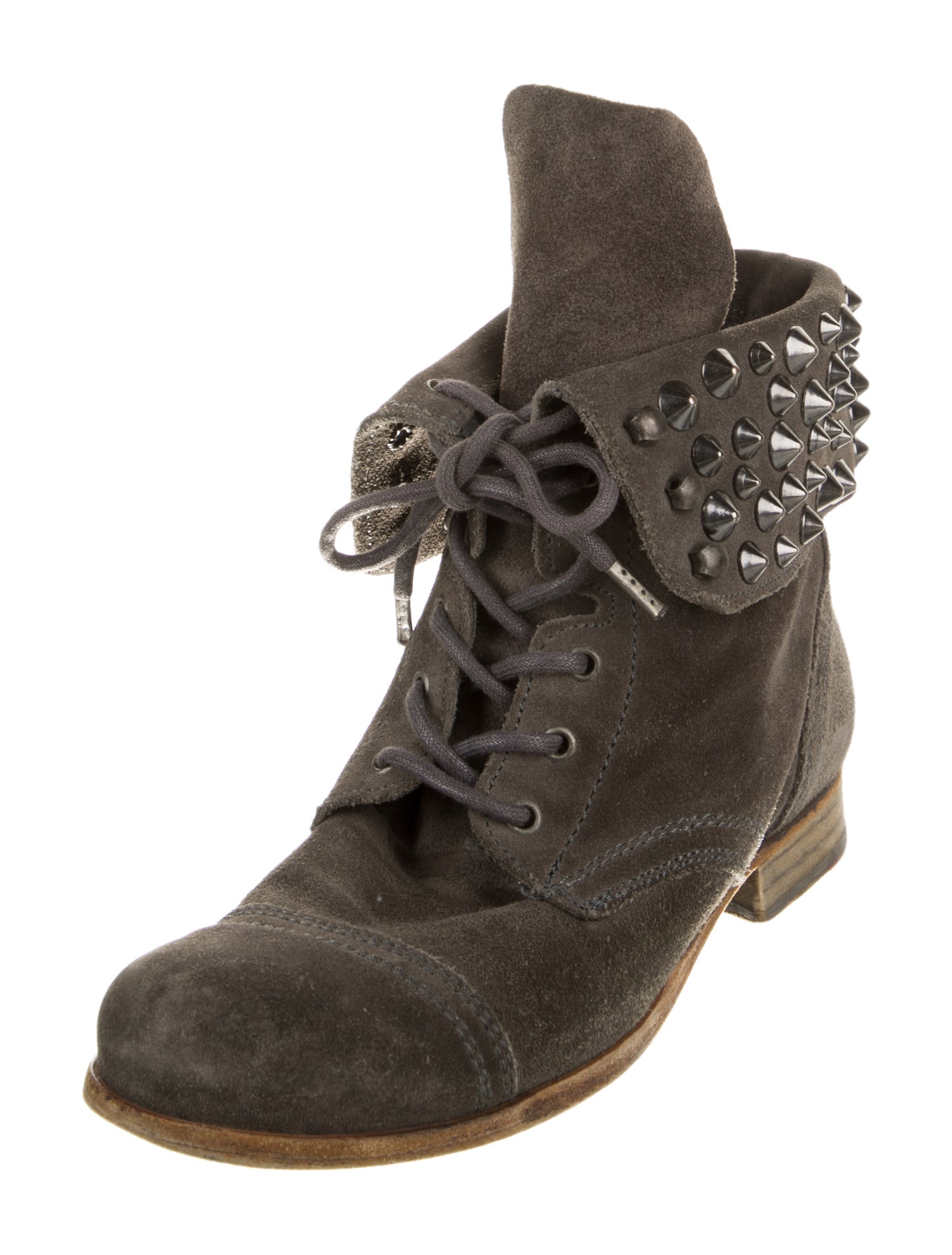 AllSaints Suede Patterned Combat Boots