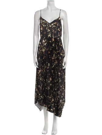 AllSaints Printed Midi Length Dress