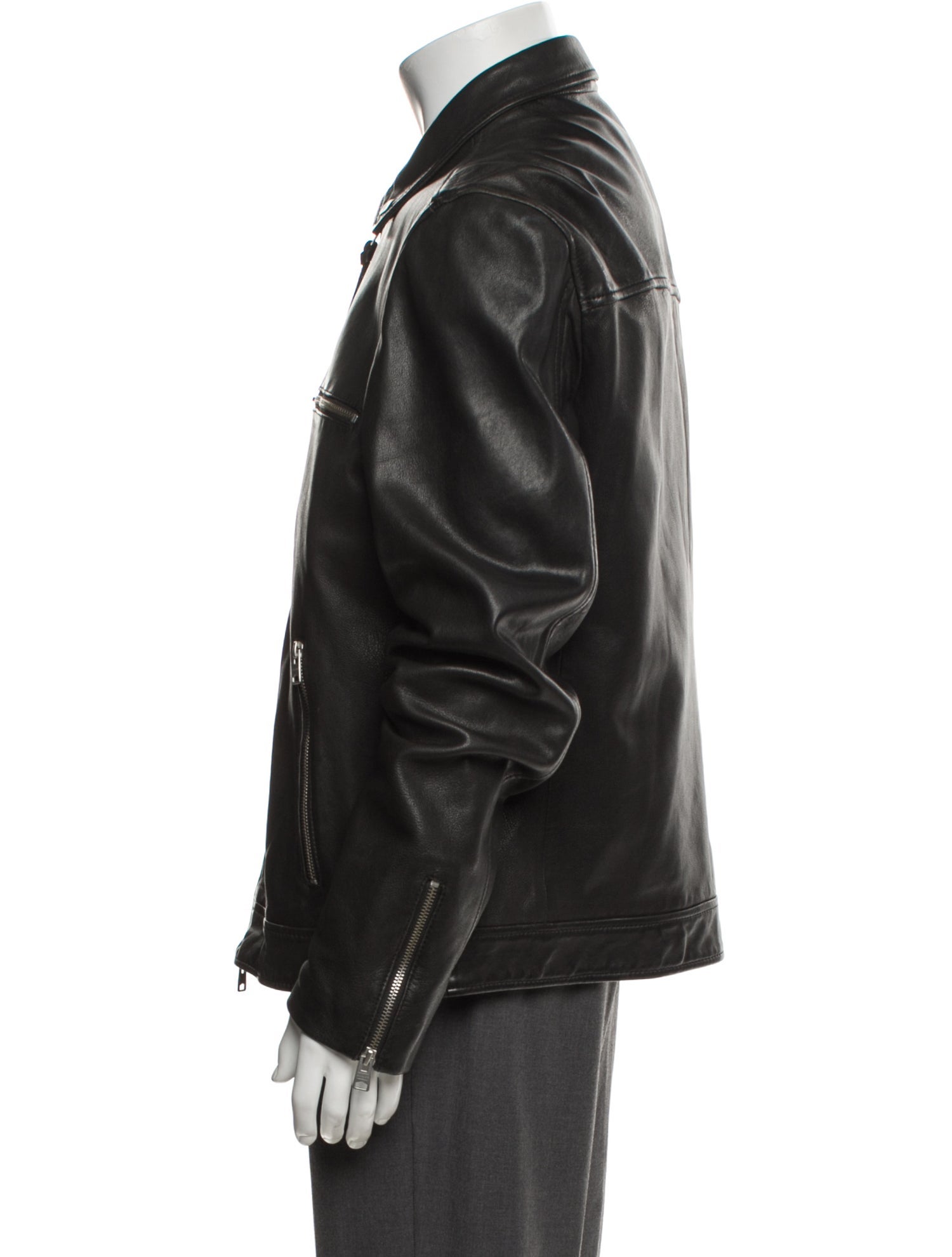 AllSaints Lamb Leather Moto Jacket