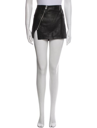 AllSaints Lamb Leather Mini Skirt
