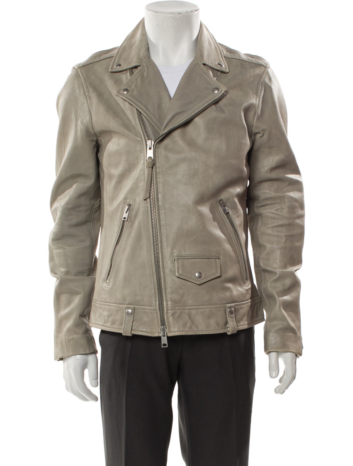 AllSaints Lamb Leather Moto Jacket