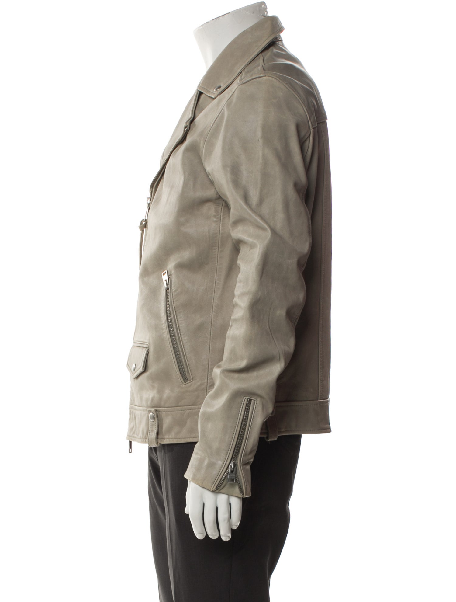 AllSaints Lamb Leather Moto Jacket