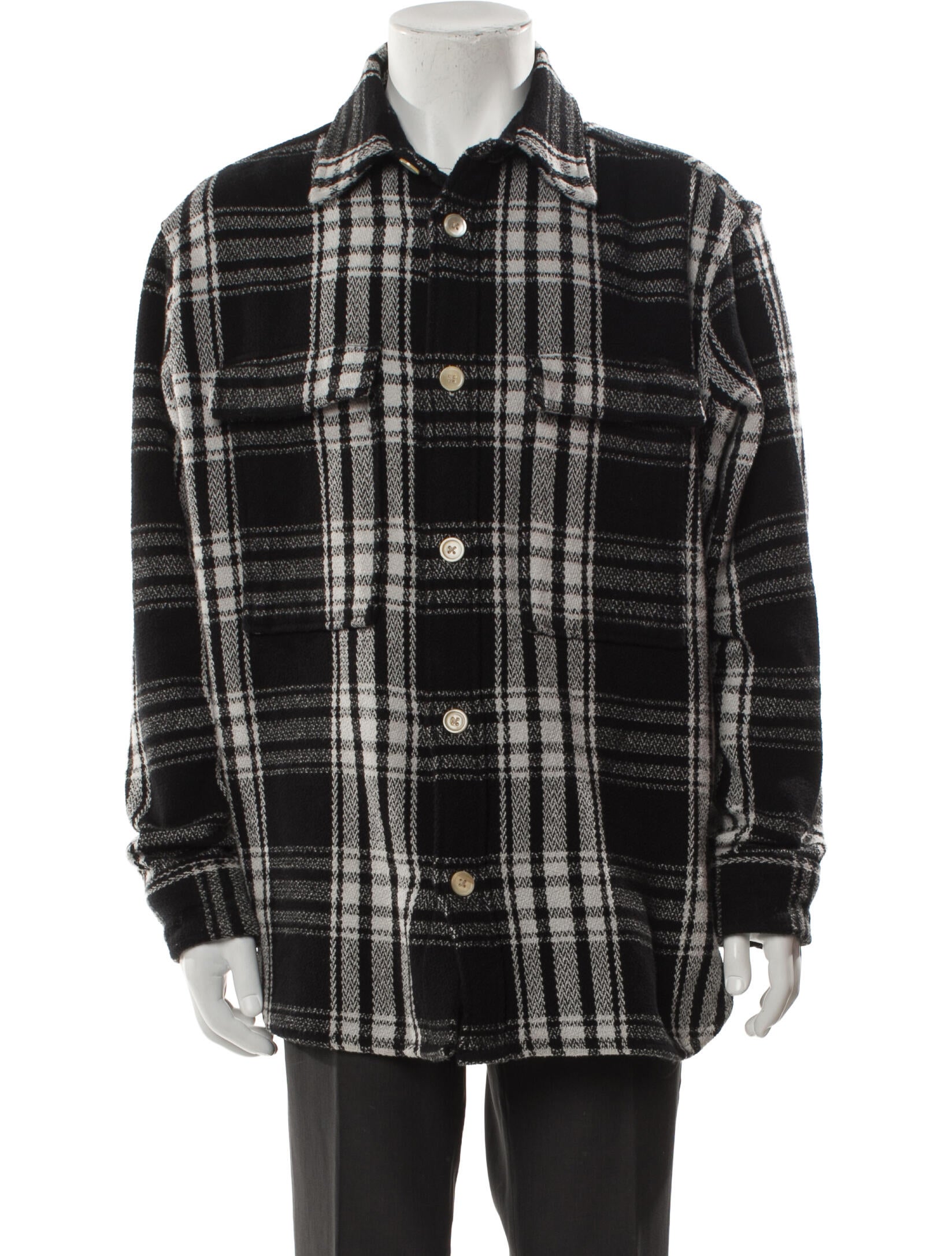 AllSaints Plaid Print Utility Jacket