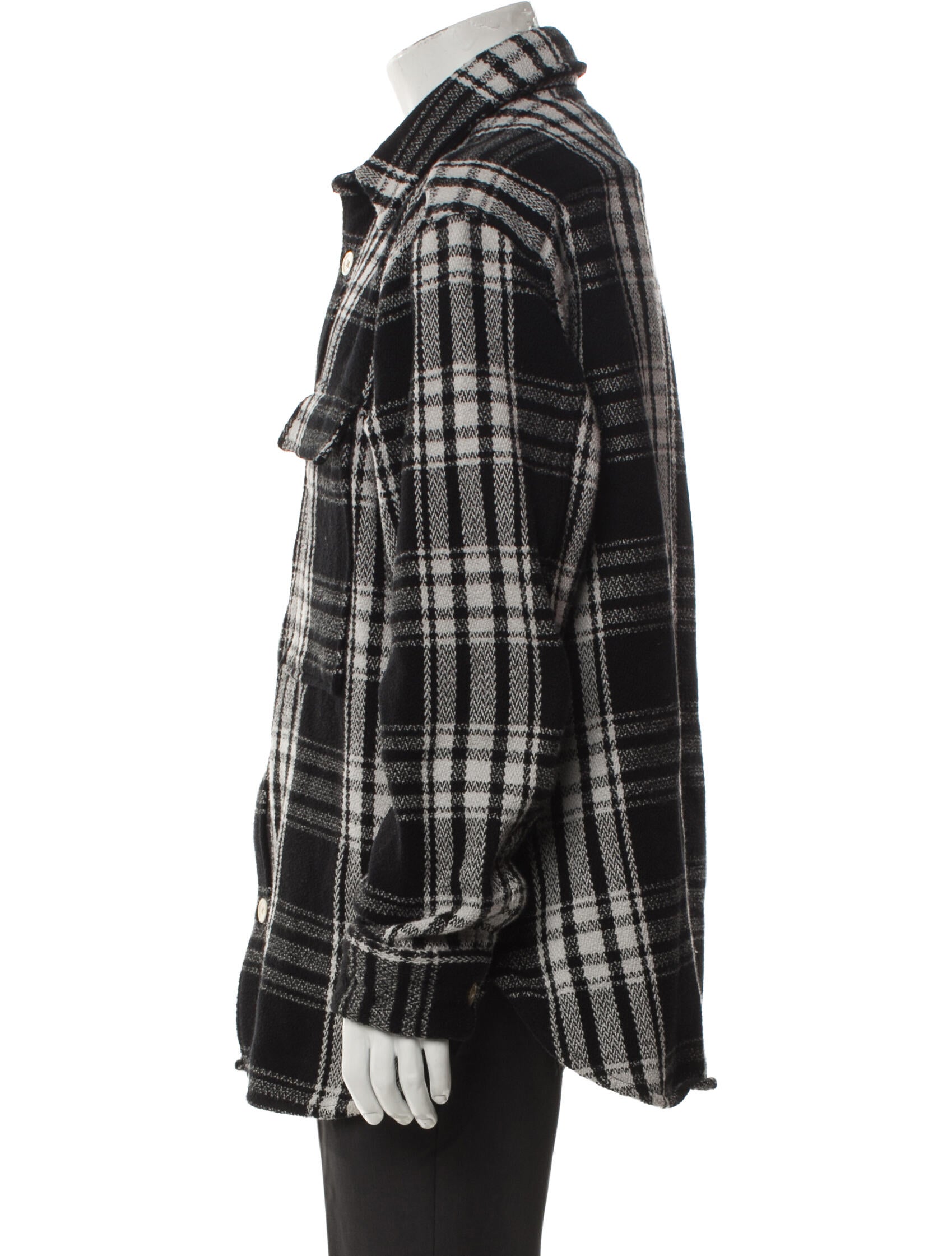 AllSaints Plaid Print Utility Jacket