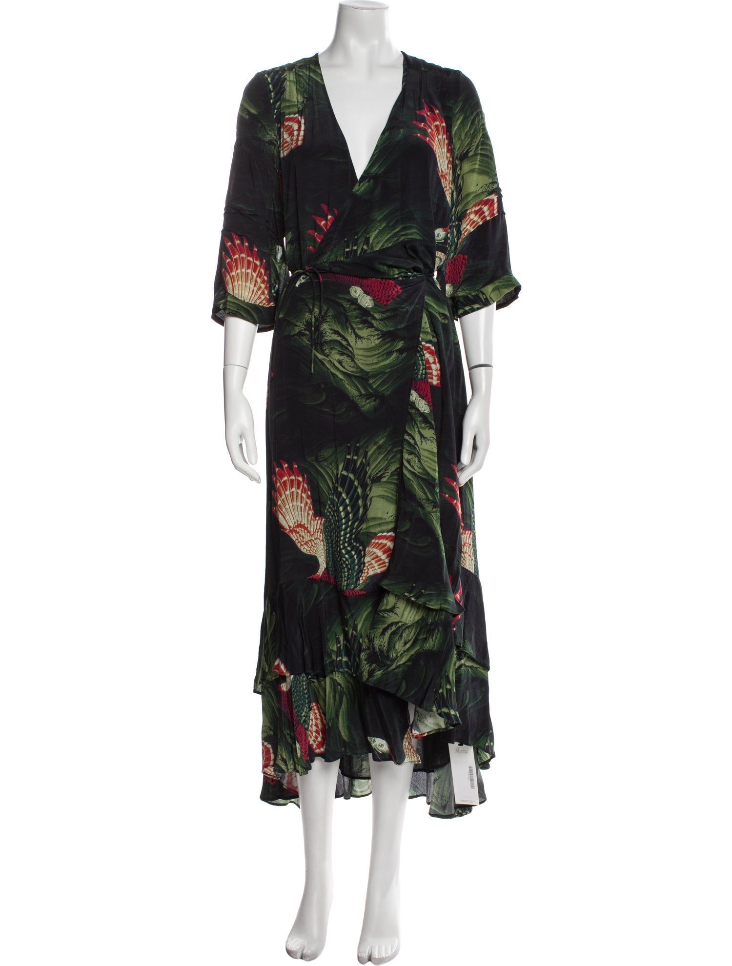 AllSaints Floral Print Long Dress