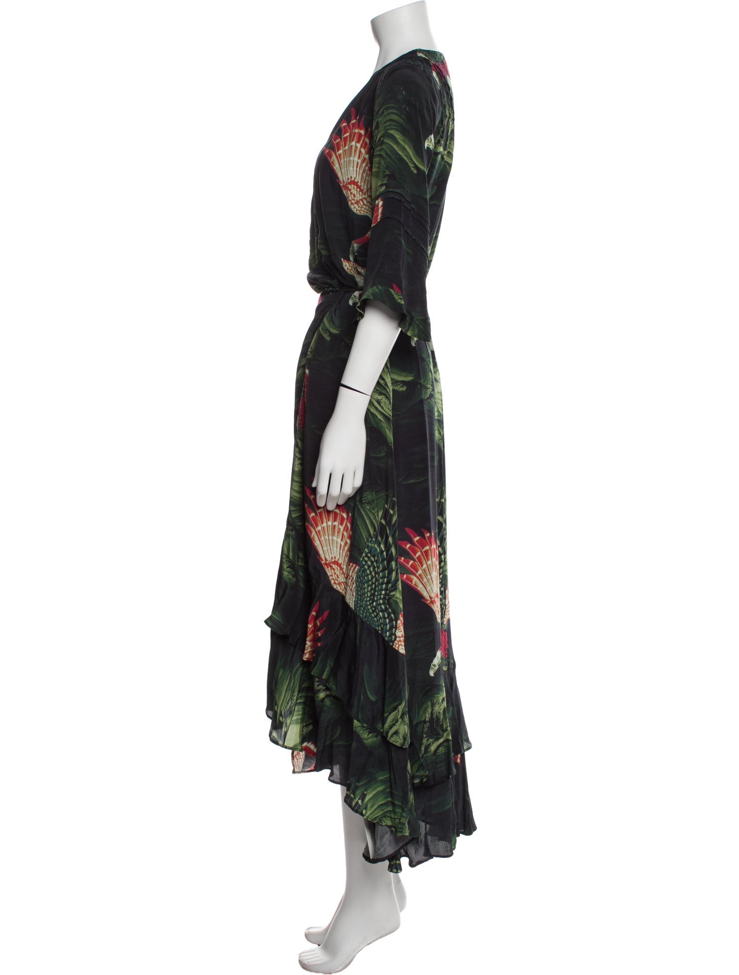 AllSaints Floral Print Long Dress