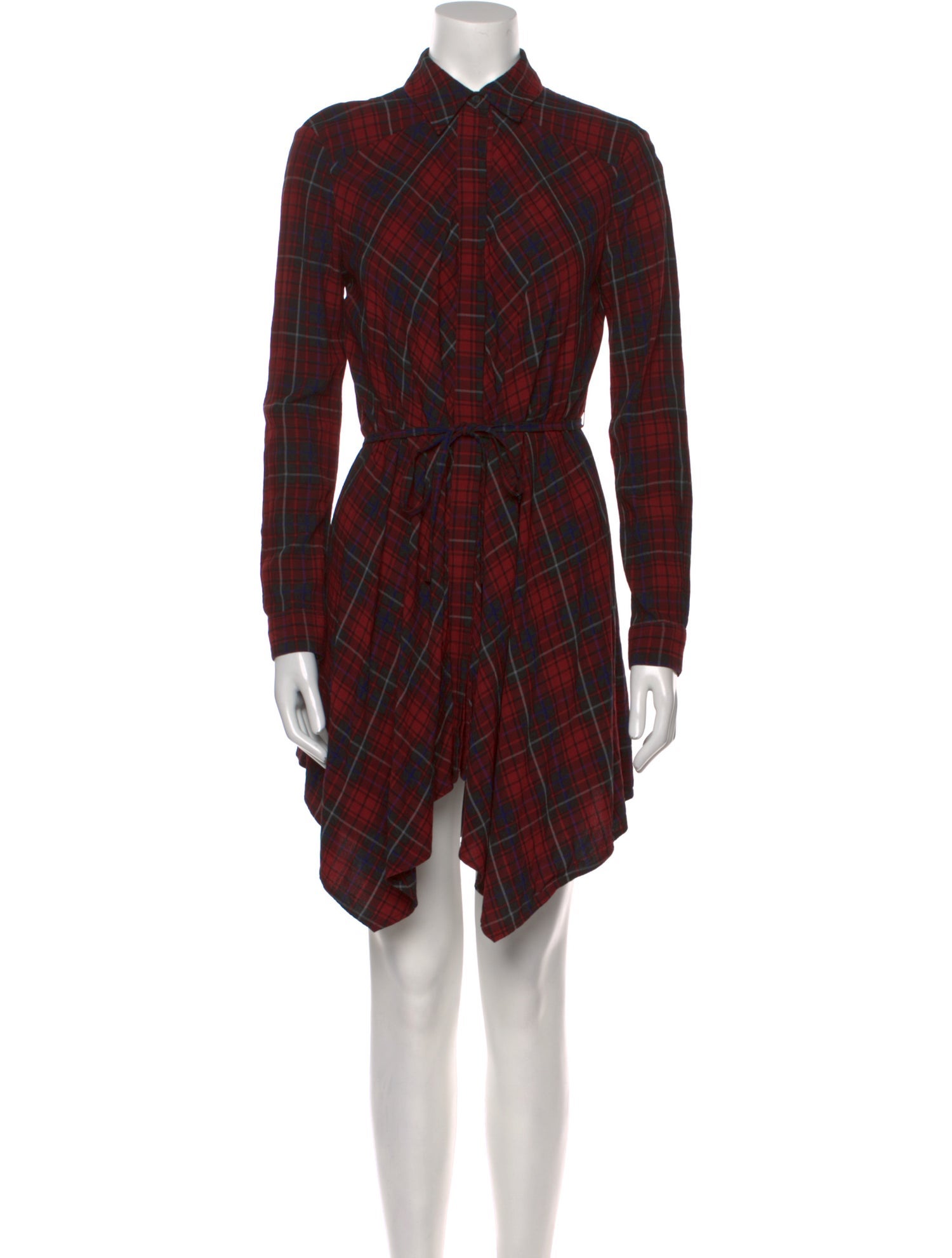 AllSaints Plaid Print Knee-Length Dress