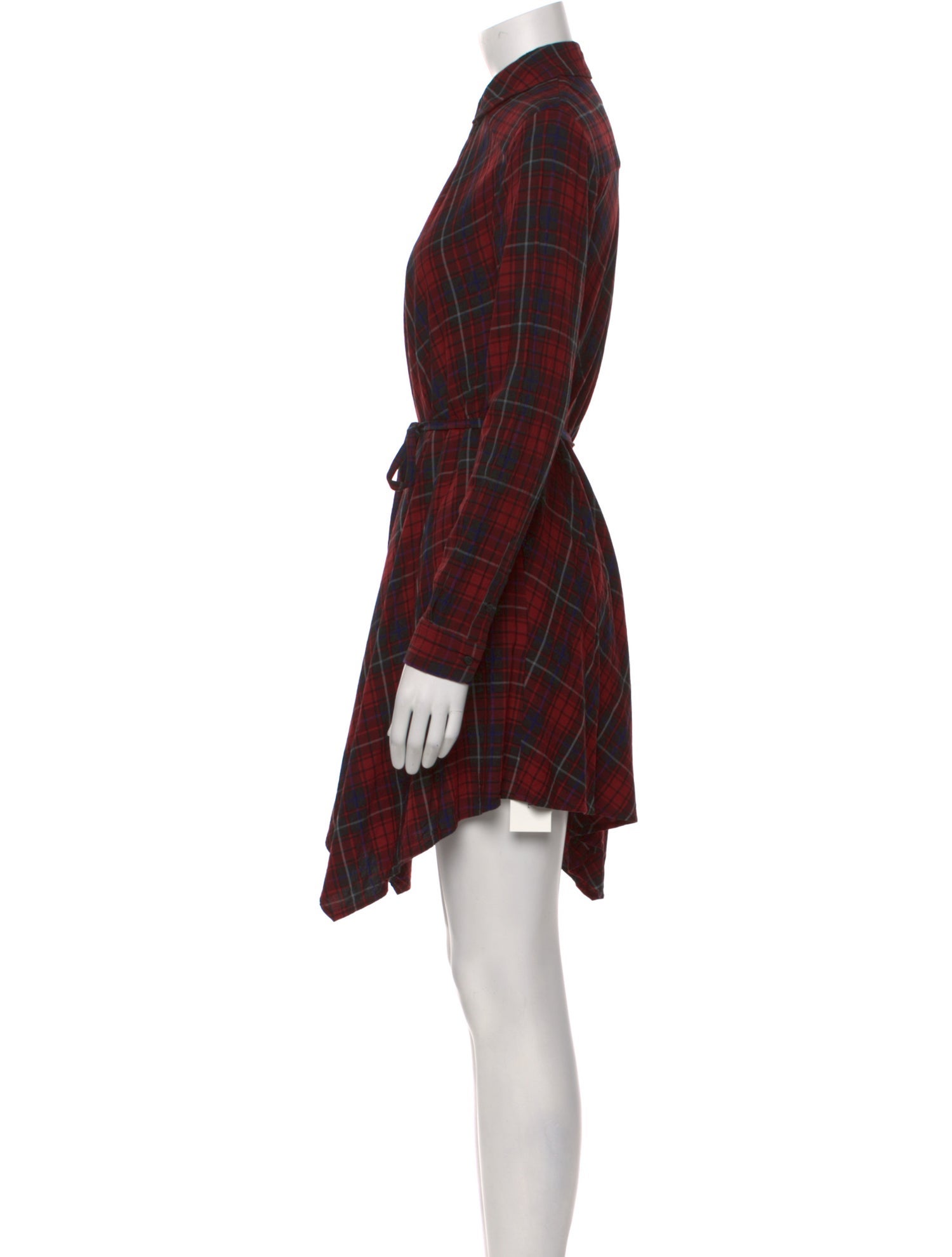 AllSaints Plaid Print Knee-Length Dress