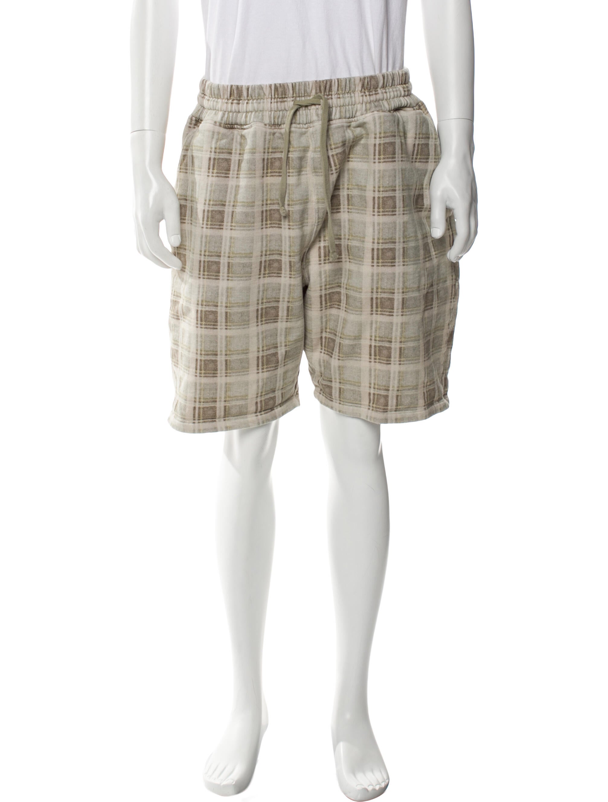 AllSaints Plaid Print Jogger Shorts
